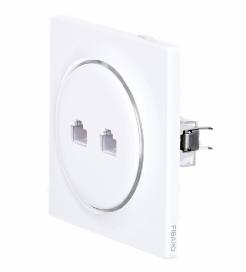 Fibaro Walli N socket-outlet 2 x RJ-45 White