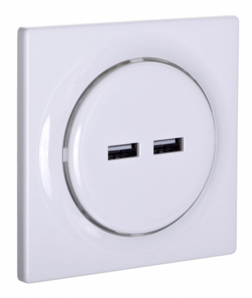 Fibaro Walli N socket-outlet 2x USB White