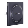 Fibaro FGWU-021-8 socket-outlet 2x USB Черный
