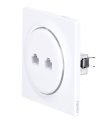 Fibaro Walli N socket-outlet 2 x RJ-45 Valge