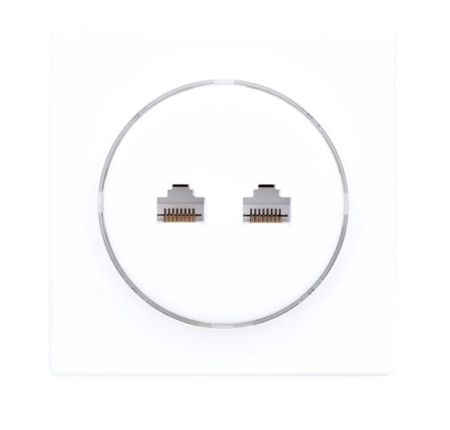Fibaro Walli N socket-outlet 2 x RJ-45 Valge