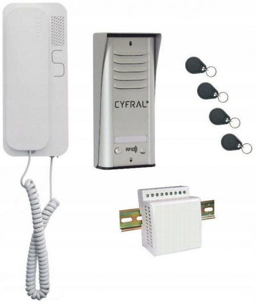 INTERCOM CYFRAL COSMO 1-TENANT SILVER