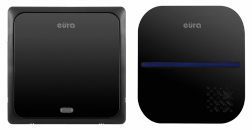 WIRELESS DOORBELL ''EURA'' WDP-84H2 ''BLUES'' battery-free BLACK