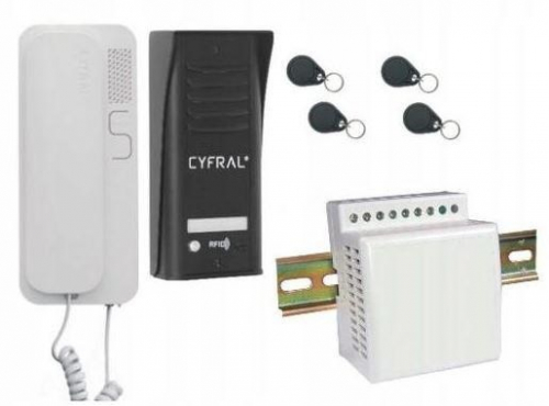 INTERCOM CYFRAL COSMO 1-TENANT BLACK