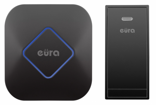 WIRELESS DOORBELL ''EURA'' WDP-83H2 ''JAZZ'' BATTERY FREE BLACK