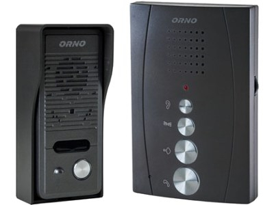 Orno Single-family doorphone set ELUVIO black without headphones
