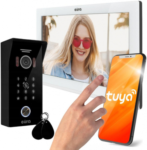 VIDEO INTERCOM EURA VDP-99C5 white, WiFi, RFID, TUYA