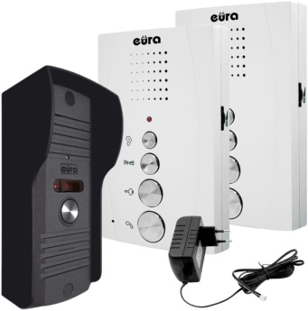 INTERCOM ''EURA'' ADP-51A3 ''DIFESA'' - 1-family, 2 home stations, intercom, Белый,
