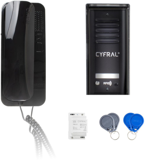 INTERCOM CYFRAL COSMO 1-TENANT CASSETTE Черный UNIFON Черный