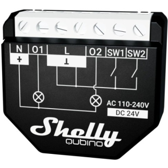 Shelly Relais ''Wave 2PM'' max. 16A 2 Kanäle Unterputz Messfunktion