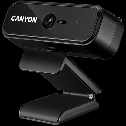 CANYON C2, 720P HD 1.0Mega fixed focus VEEBIKAAMERA with USB2.0. connector, 360° rotary view scope, 1.0Mega pixels, built in MIC, Resolution 1280*720(1920*1080 by interpolation), viewing angle 46°, cable length 1.5m, 90*60*55mm, 0.104kg, Black