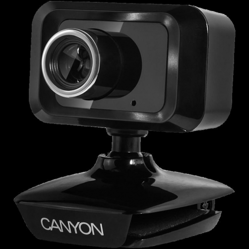CANYON C1, Enhanced 1.3 Megapixels resolution VEEBIKAAMERA with USB2.0 connector, viewing angle 40°, cable length 1.25m, Black, 49.9x46.5x55.4mm, 0.065kg