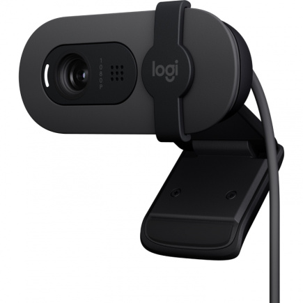 Logitech BRIO 100 - Webcam - colour - 2 MP 1920x1080 - audio - USB - auto-light balance - integrated privacy shutter