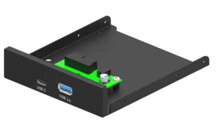 CASE ACC FRONT 3.5'' PANEL/USB 2P FDI3-U3C-01 GEMBRID