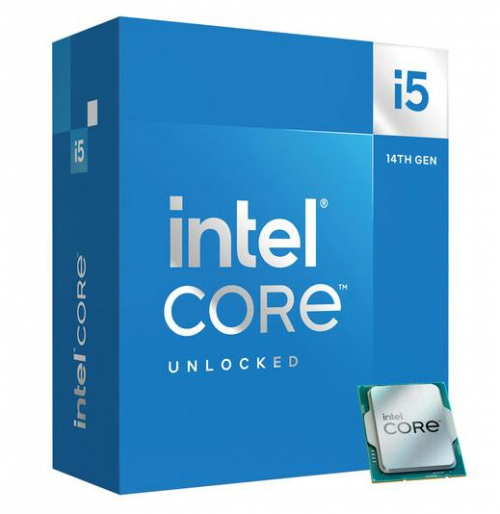 |INTEL|Desktop|Core i5|i5-14600K|Raptor Lake|3500 MHz|Cores 14|24MB|Socket LGA1700|125 Watts|GPU UHD 770|BOX|BX8071514600KSRN43
