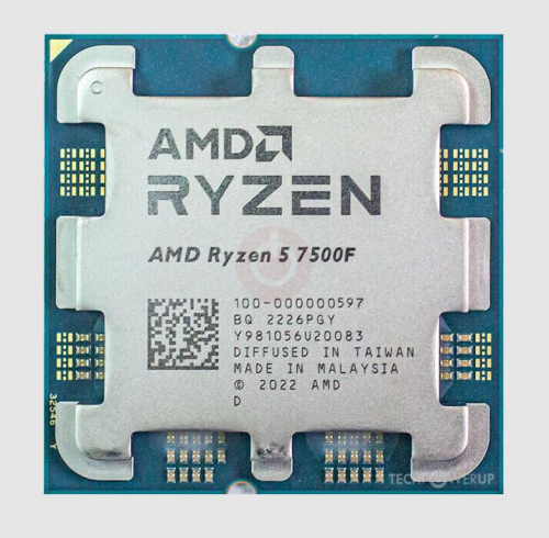 |AMD|Desktop|Ryzen 5|7500F|3700 MHz|Cores 6|6MB|Socket SAM5|65 Watts|OEM|100-000000597
