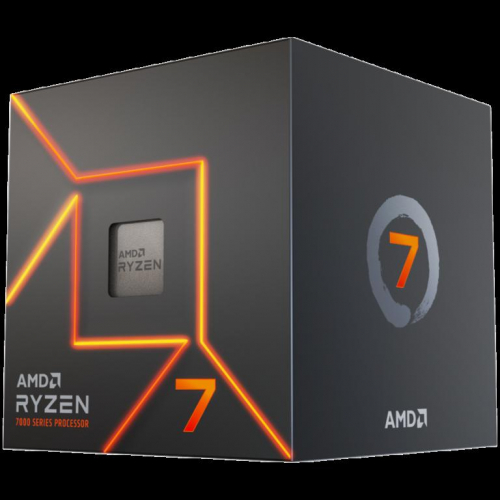 AMD CPU Desktop Ryzen 7 8C/16T 7700 (5.3GHz Max, 40MB,65W,AM5) box, with Radeon Graphics and Wraith Prism Cooler