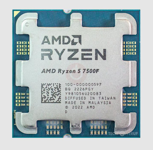 |AMD|Desktop|Ryzen 5|7500F|3700 MHz|Cores 6|6MB|Socket SAM5|65 Watts|OEM|100-000000597