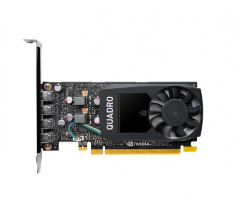 Graphics card PNY NVIDIA Quadro P1000 V2 LowProfile, 4 GB GDDR5, PCIe  3.0 x16,  4x Mini DP 1.4, LP bracket, small box