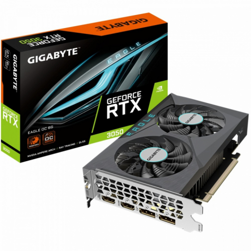 Gigabyte Graphics card GeForce RTX 3050 Eagle OC 6GB GDDR6 96bit