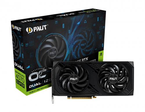 Palit Graphics card GeForce RTX 4070 SUPER DUAL OC 12GB GDDR6X 192bit 3DP