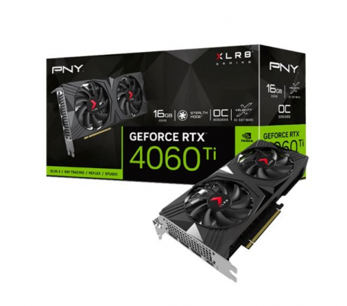 PNY Graphics card GeForce RTX4060Ti 16GB XLR8 VERTO OC DUAL FAN