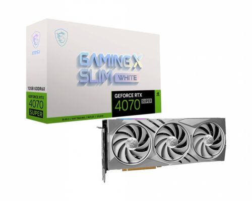 MSI Graphics card GeForce RTX 4070 SUPER 12G GAMING X SLIM GDDRX6 white