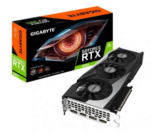 Gigabyte Graphics card GeForce RTX 3060 Gaming OC 2.0 12GB GDDR6 192bit LHR 2DP/2HDMI