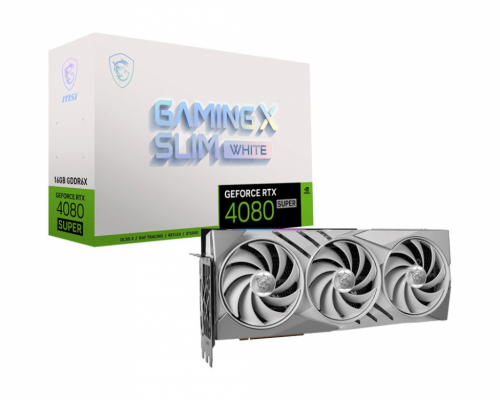 MSI Graphics card GeForce RTX 4080 SUPER 16GB GAMING X SLIM GDDR6X 256bit white