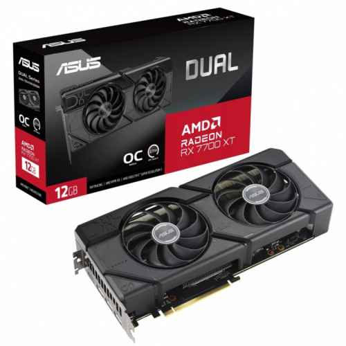 Asus Graphics card Radeon RX 7700 XT DUAL OC 12GB GDDR6 192bit 3DP