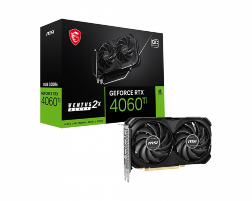 MSI Graphics card GeForce RTX 4060 Ti Ventus 2X Black OC 8GB GDDRX6 128bit