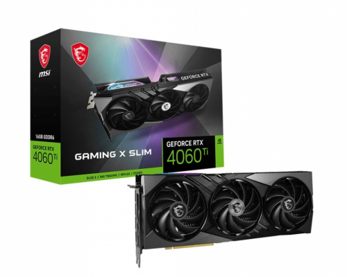 MSI Graphics card GeForce RTX 4060 Ti Gaming X Slim 16G GDDR6 128bit