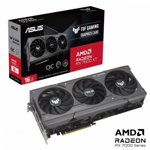 Asus Graphics card GeForce RX 7600XT TUF GAMING OC 16GB GDDR6 128bit 3DP