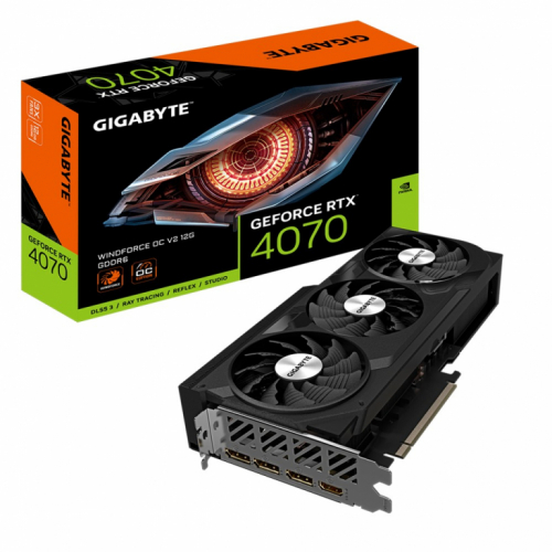 Gigabyte Graphics card GeForce RTX 4070 WINDFORCE OC V2 12GB GDDR6 192bit