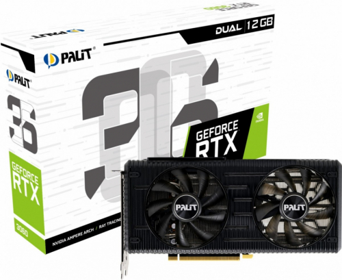 Palit Graphics card GeForce RTX 3060 Dual 12GB GDDR6 192bit 3DP/HDMI