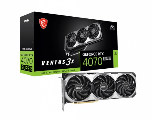 MSI Graphics card GeForce RTX 4070 SUPER 12G VENTUS 3X OC GDDRX6