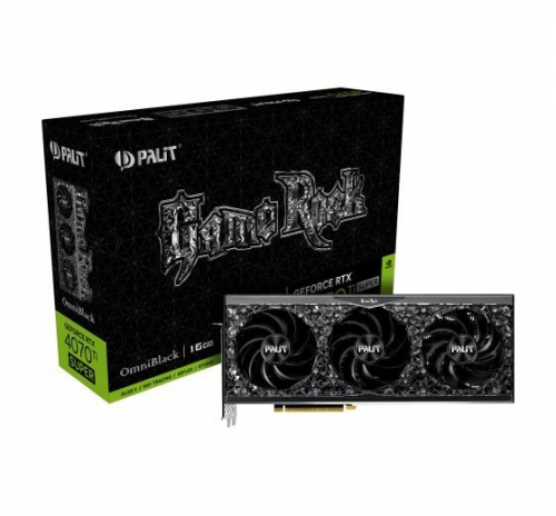 Palit GeForce RTX 4070 Ti SUPER GameRock OmniBlack NVIDIA 16 GB GDDR6X