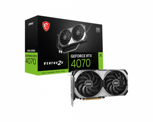 MSI Graphics card GeForce RTX 4070 VENTUS 2X E1 12G OC GDDR6 192bit 3DP