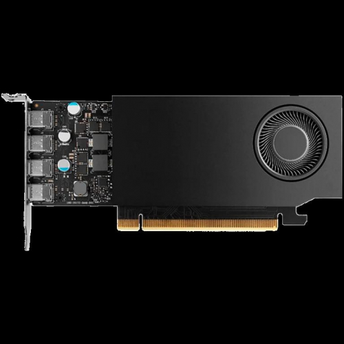 PNY NVIDIA A1000 8GB LowProfile PCI-Express 4.0 x16, LP8 GB GDDR6 128-bit 4x Mini DP 1.4 Installguide, Supportguide 4x mDP to DP adapter, 1x LP bracket