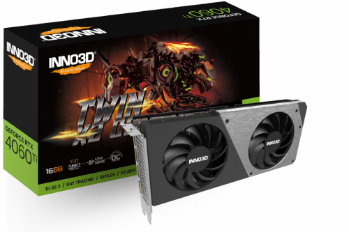 Inno3D N406T2-16D6X-178055N graphics card NVIDIA GeForce RTX 4060 Ti 16 GB GDDR6