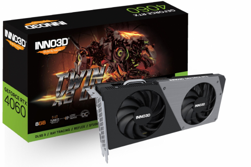 Inno3D N40602-08D6X-173051N graphics card NVIDIA GeForce RTX 4060 8 GB GDDR6 VGAIN3NVD0075