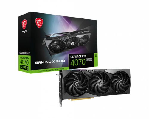 MSI Graphics card GeForce RTX 4070 SUPER 12G GAMING X SLIM GDDRX6 192bit