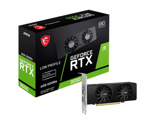 MSI Graphics card GeForce RTX 3050 LP 6G OC 6GB GDDR6 96bit DP/2HDMI