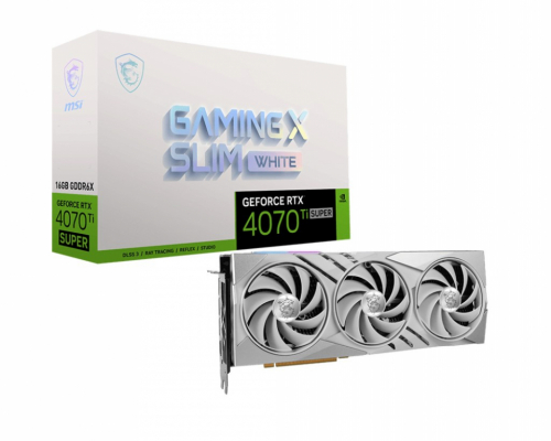 MSI GeForce RTX 4070 Ti SUPER 16G GAMING X SLIM WHITE NVIDIA 16 GB GDDR6X