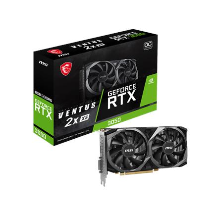 MSI | GeForce RTX 3050 VENTUS 2X XS 8G OC | NVIDIA | 8 GB | GeForce RTX 3050 | GDDR6 | HDMI ports quantity 1 | PCI Express Gen 4 x8 | Memory clock speed 14000 MHz