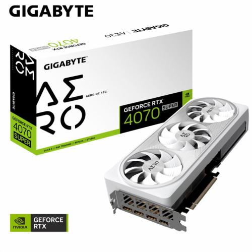 Gigabyte Graphic card RTX 4070 SUPER AERO OC 12G GDDR6X 192bit 3DP