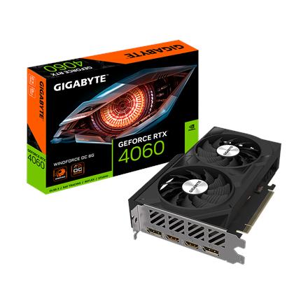 Gigabyte | GV-N4060WF2OC-8GD 1.0 | NVIDIA | 8 GB | GeForce RTX 4060 | GDDR6 | HDMI ports quantity 2 | PCI-E 4.0 | Memory clock speed 17000 MHz