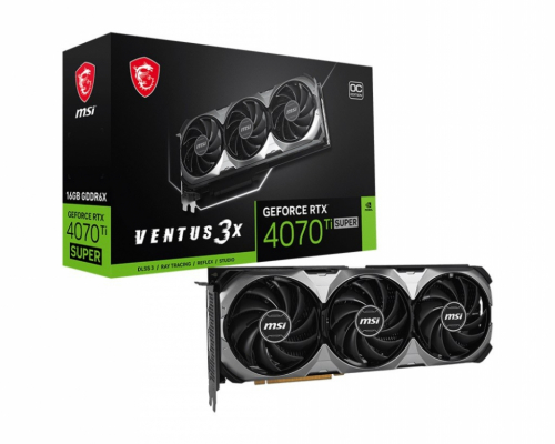 MSI Graphics card GeForce RTX 4070 Ti SUPER 16G VENTUS 3X OC GDDRX6 192bit