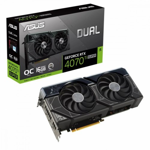 Asus Graphics card GeForce RTX 4070 TI SUPER 16G DUAL OC GDDRX6 256bit