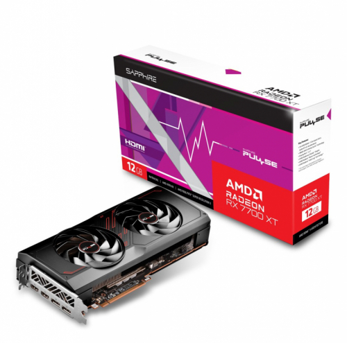 SAPPHIRE Radeon RX 7700 XT PULSE GAMING OC 12GB GDDR6 DUAL graphics card